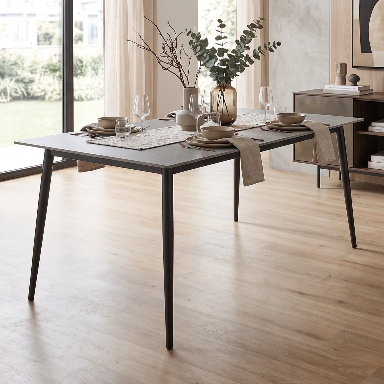 Mesa piedra 140x80 importada