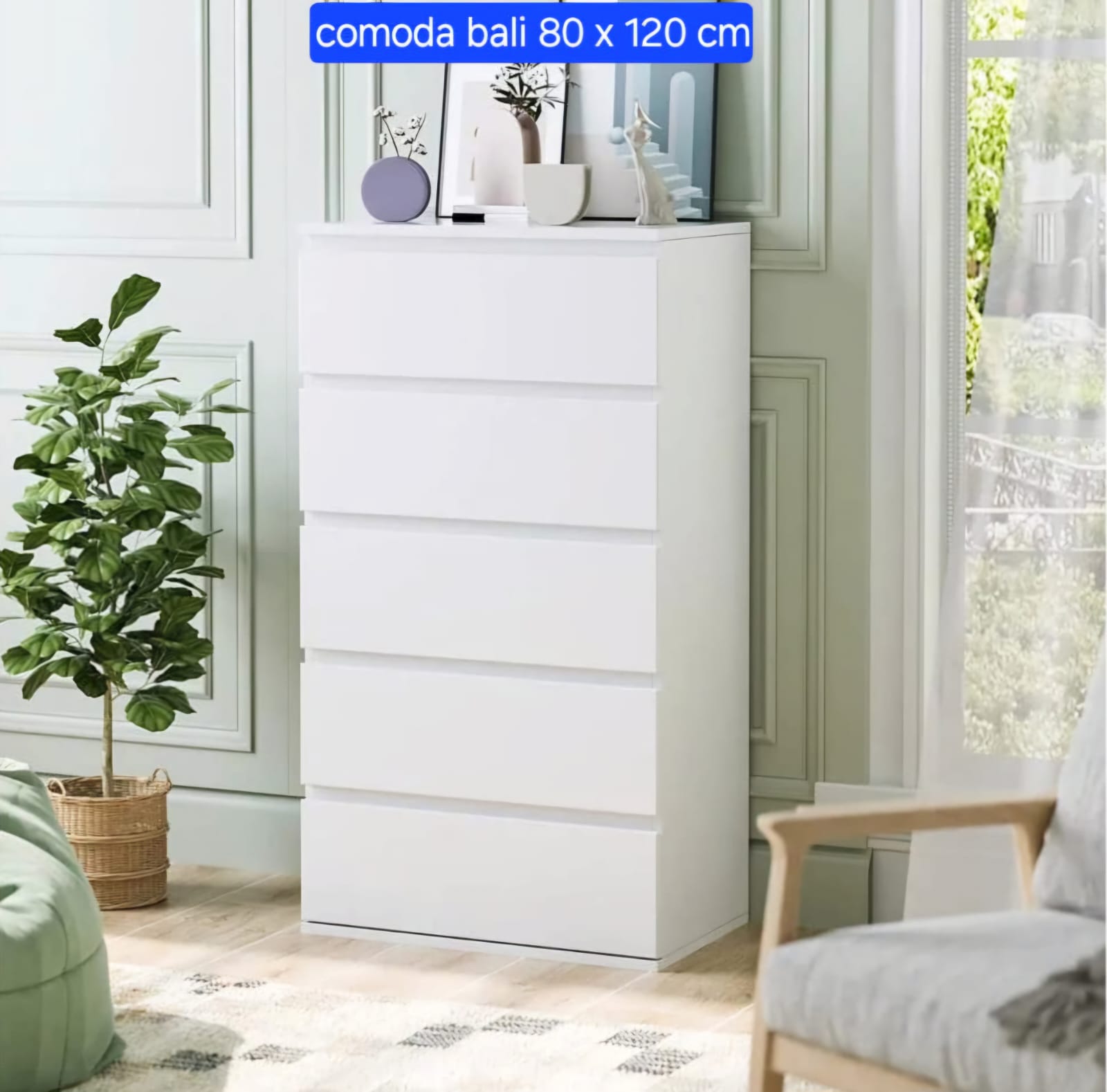 Comoda bali blanca