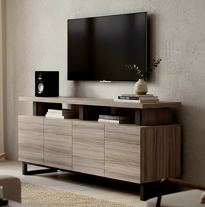 Porta  tv tatsu gris