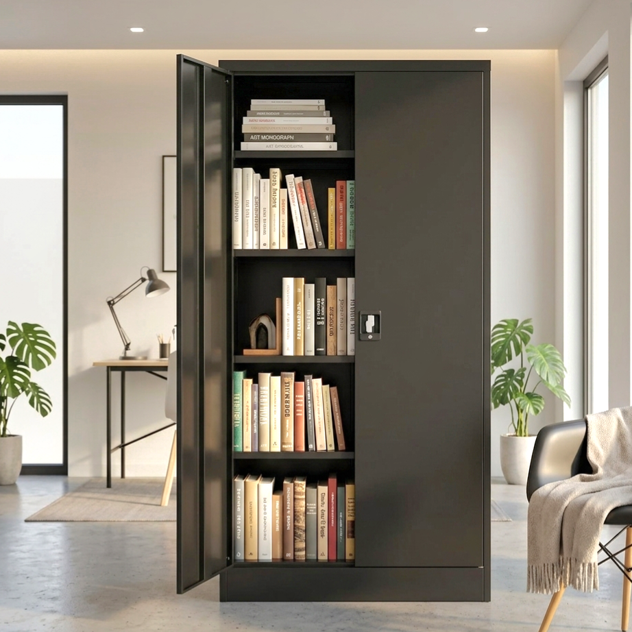 Librero metalico con puertas