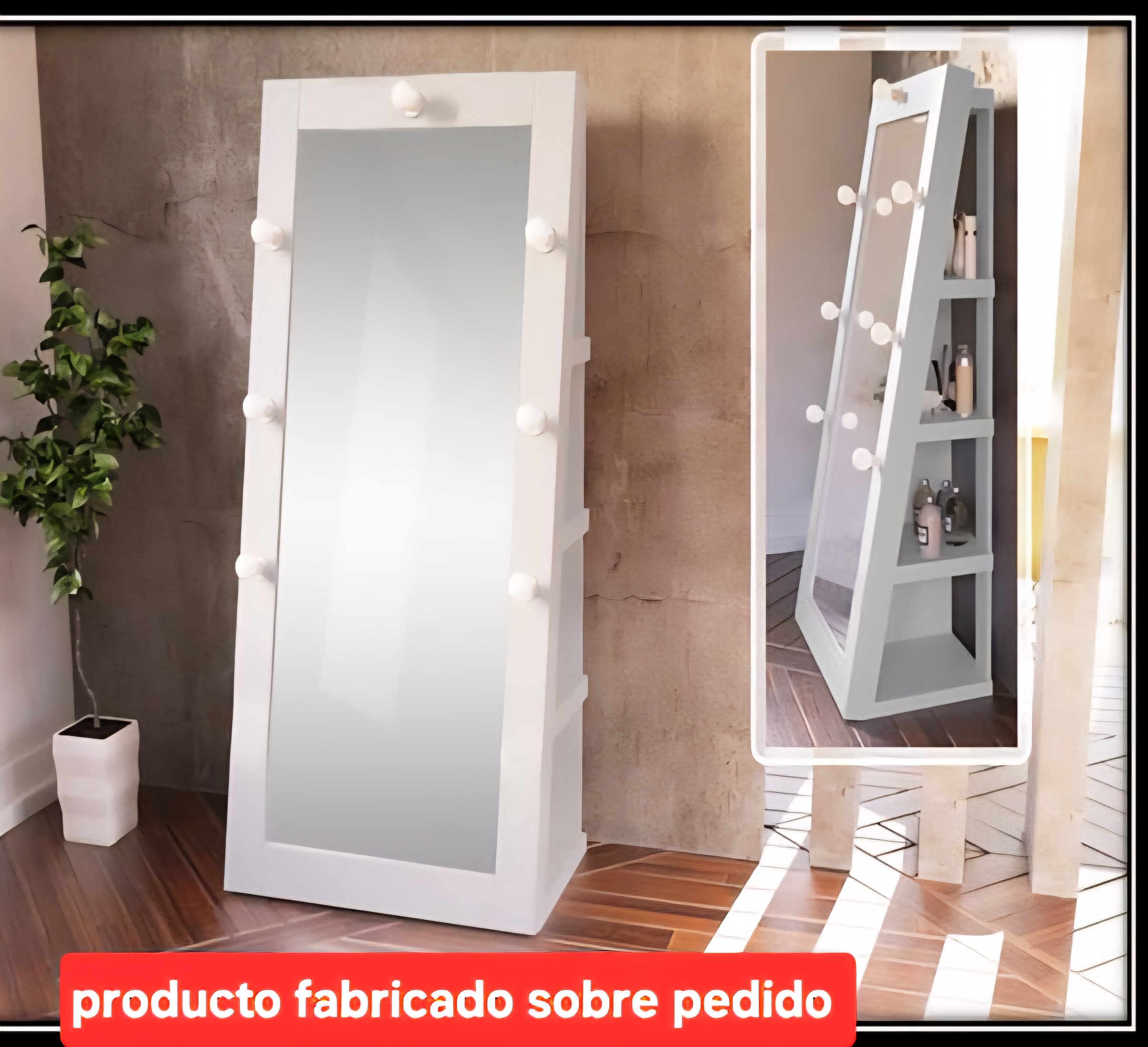 Espejo con entrepaños  adonis